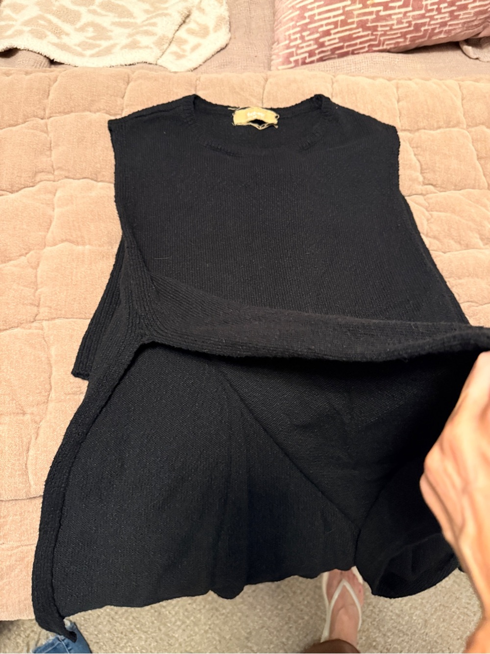 Free People Black Sleeveless Knit Tank